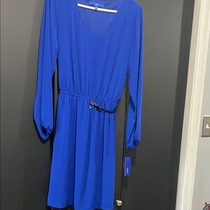 Apt. 9 Blue V-Neck Bishop Sleeve Dress for Weddings